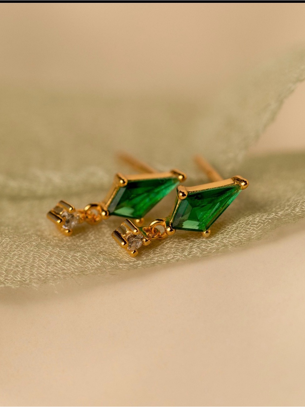 Kite Gemstone Drop Earrings By Caitlyn Minimalist